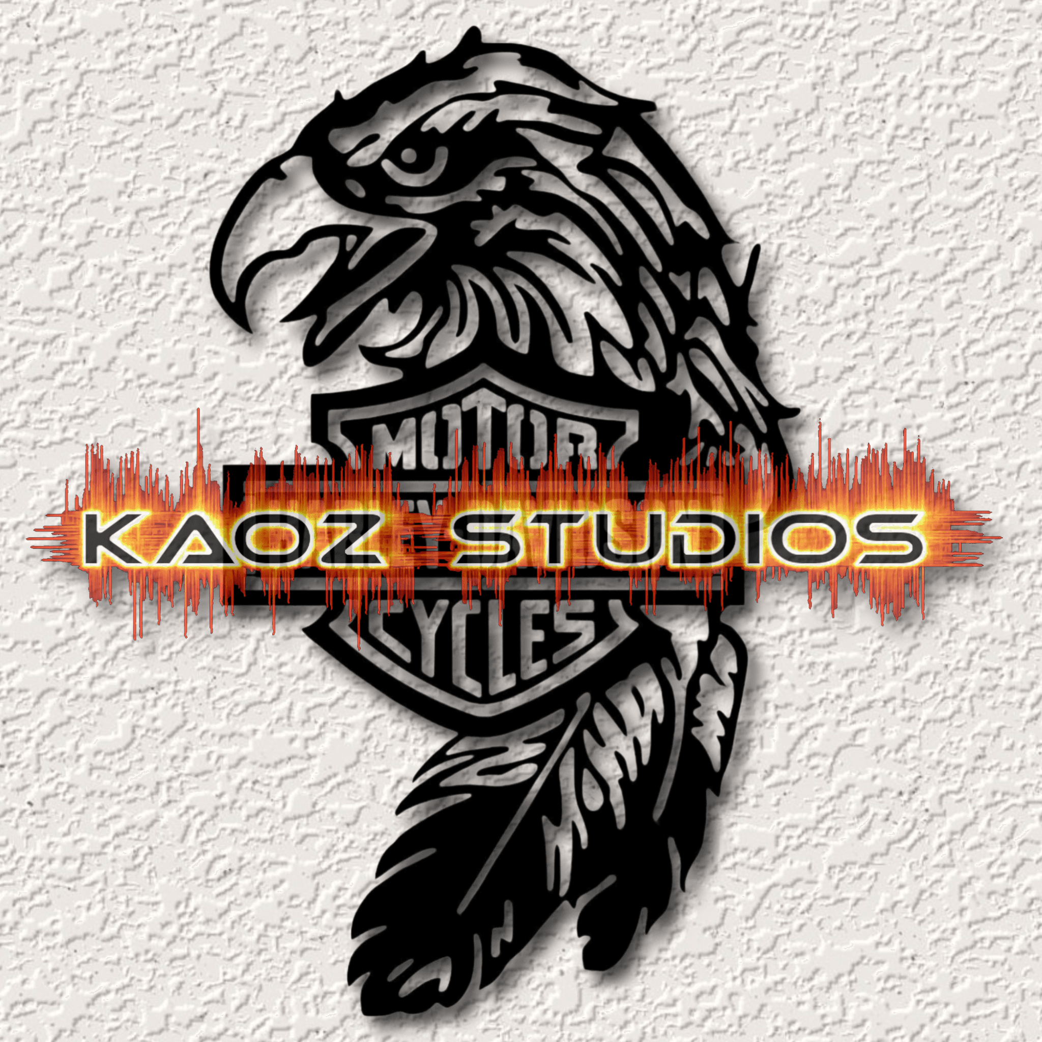 Harley davidson eagle motorcycle sign harley davidson sign 3d model