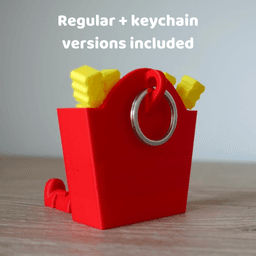 Fidget Fries Buddy (Mini Articulated Fidget Toy) 3d model