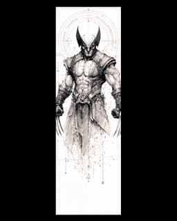 fanart sketches of marvel heroes -Wolverine, Deadpool and Doctor Strange - Bookmarks 3d model