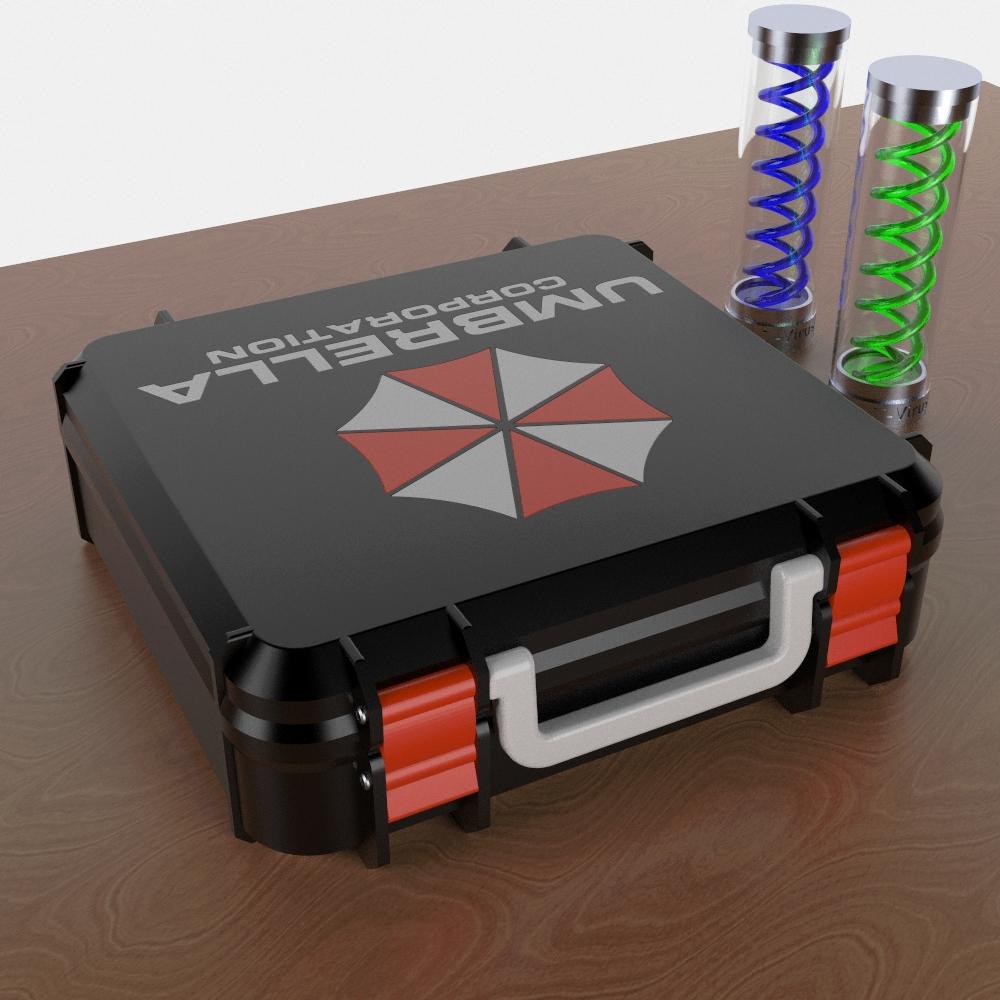 Umbrella Corporation Tool Box Multipart with Flipped Logo 3d model