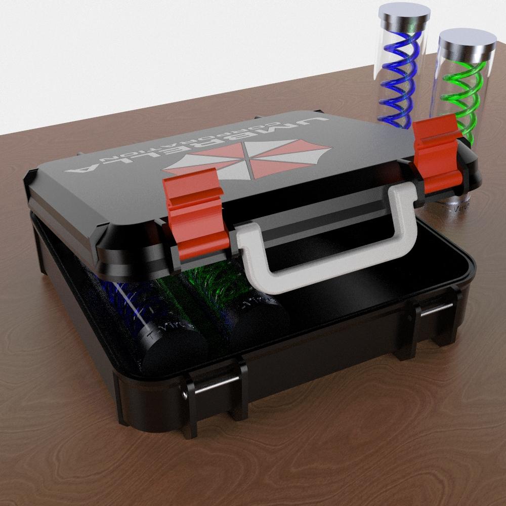 Umbrella Corporation Tool Box Multipart with Flipped Logo 3d model