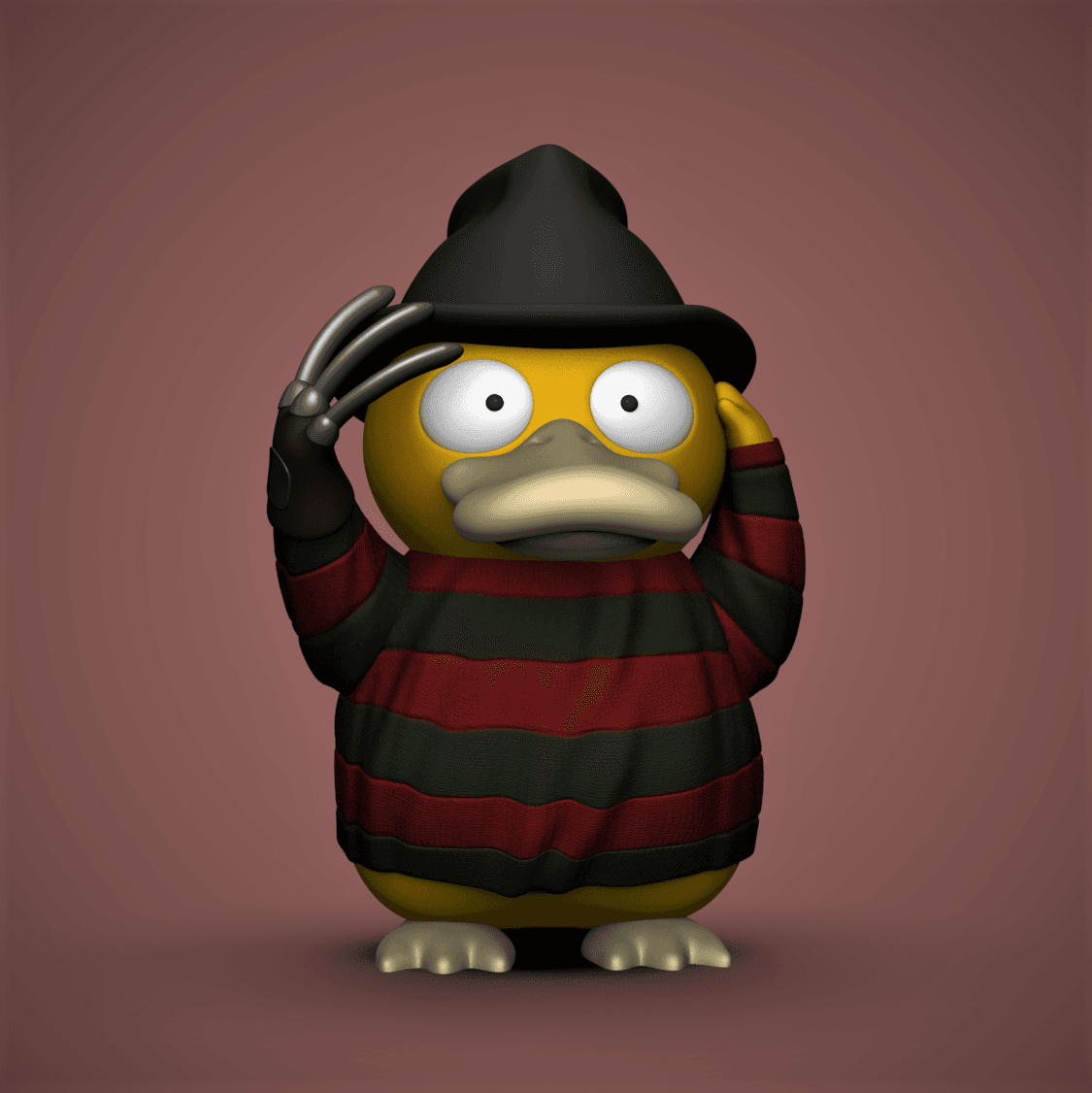Psyduck -Freddy Krueger Costume 3d model