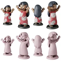 Lilo and Stitch STL Files - Stitch Funny Poses - Alien 3D Print Models 3d model