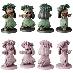 Lilo and Stitch STL Files - Stitch Funny Poses - Alien 3D Print Models 3d model