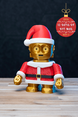 Santa-3PO - Star Wars Christmas Kit | No Supports, No AMS, No Glue 3d model