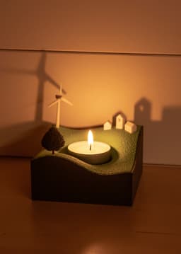 Candlelight Valley // Miniature Landscape Tealight Candle Holder 3d model