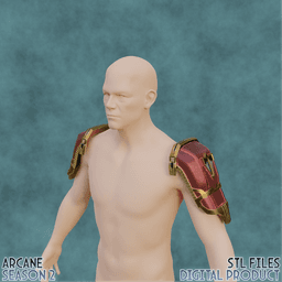 Jayce Cosplay Shoulder Pads Arcane League of Legends 3d model