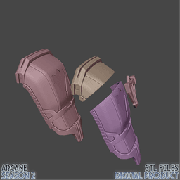 Jayce Cosplay Shoulder Pads Arcane League of Legends 3d model