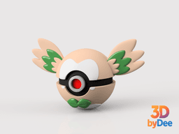 Rowlet Poke Ball 3d model
