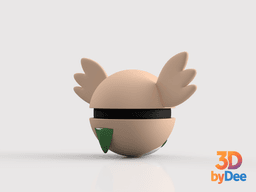 Rowlet Poke Ball 3d model