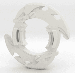 BEYBLADE WHITE GABRIEL G | COMPLETE | PLASTIC GEN SERIES 3d model