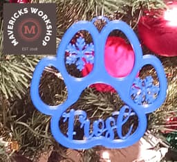 Frost Pet Dog Paw Print Christmas Ornament Decoration 3d model