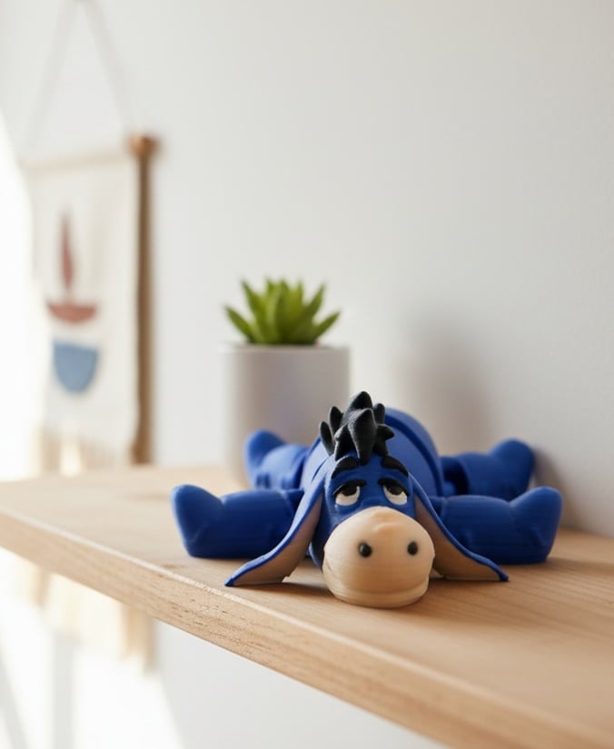 Flexi Eeyore Toy – Articulated Desk Companion 3d model