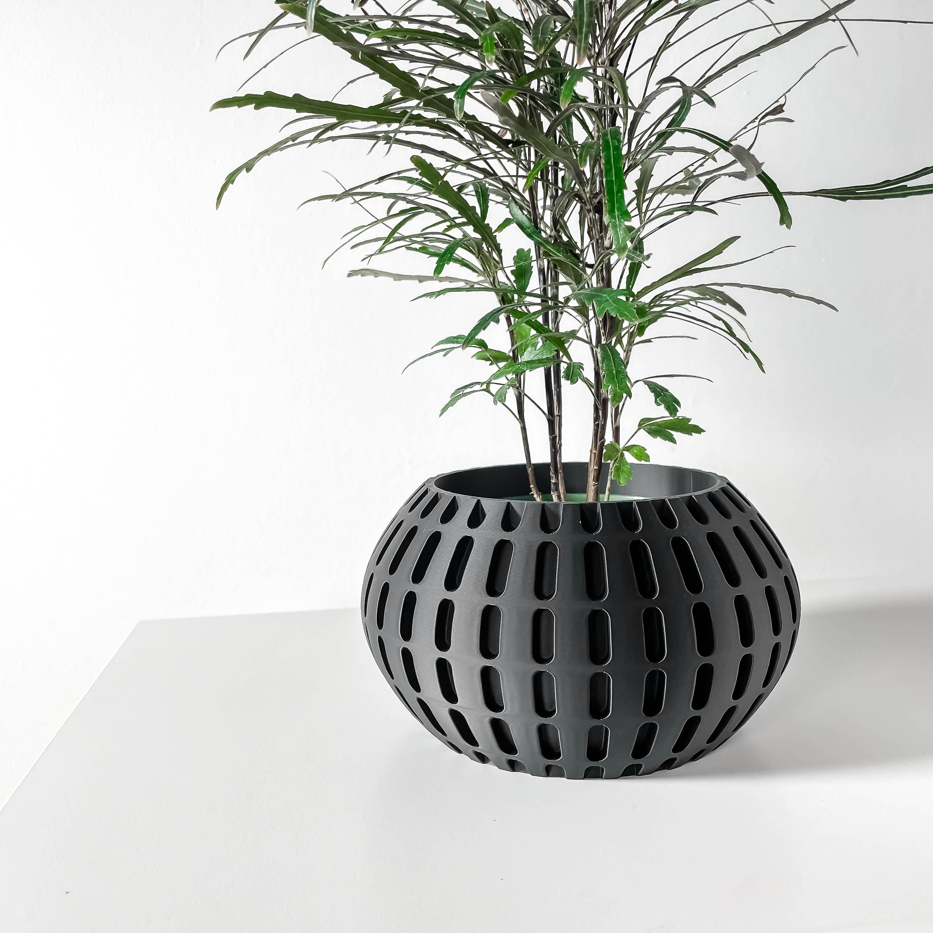 The Xander Planter Pot with Drainage Tray & Stand | Modern and Unique Home Decor for Plants 3d model