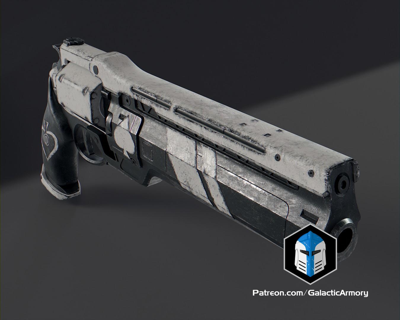 Ace of Spades Hand Cannon - 3D Print Files 3d model