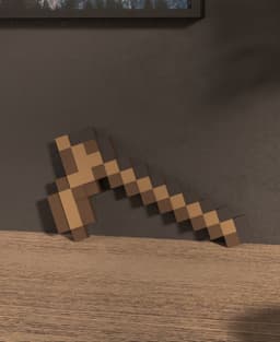 Minecraft Hoe (Layered for Multicolor and single color printer) 3d model
