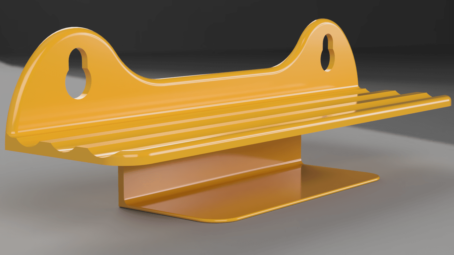 Suction Cup/Magnetic Dry Erase Shelf 3d model
