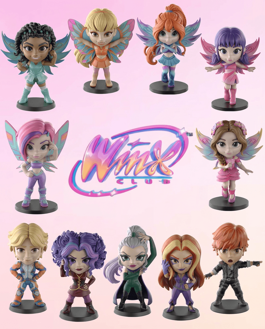 Winx Club STL Files - Bloom Stella Flora Musa - Fairy 3D Print Models 3d model