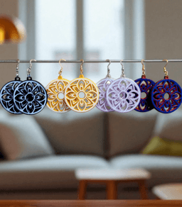 Chic and a Little Boho Earrings, Pendant or more 3d model