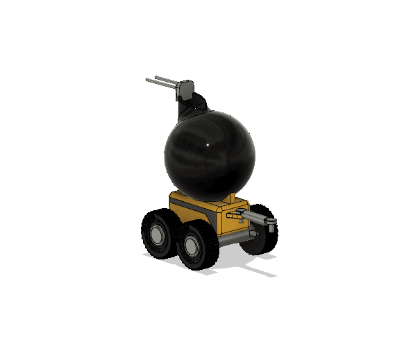 Yellow Zil War Rig - Part 3 Fuel Pod 3d model