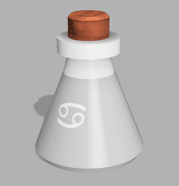 Stash Potion + Keychain (Cancer) 3d model