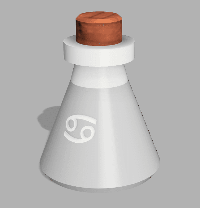 Stash Potion + Keychain (Cancer) 3d model