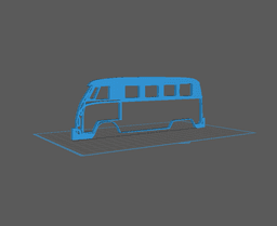 Wolkswagen - Combi Wall Art 3d model