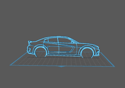 Dodge - Charger Hellcat Widebody Wall Art 3d model