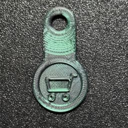 Shopping Cart Token STL File | US Quarter Size | Free Model 3d model
