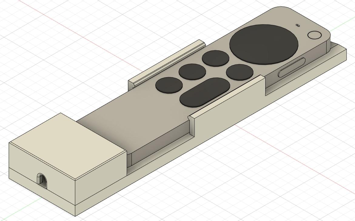 Siri Remote (2021) Charging Dock - The remote slides in from the top, the arms simply hold it in place. - 3d model