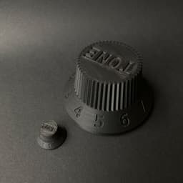 Fender-knob-style container 3d model