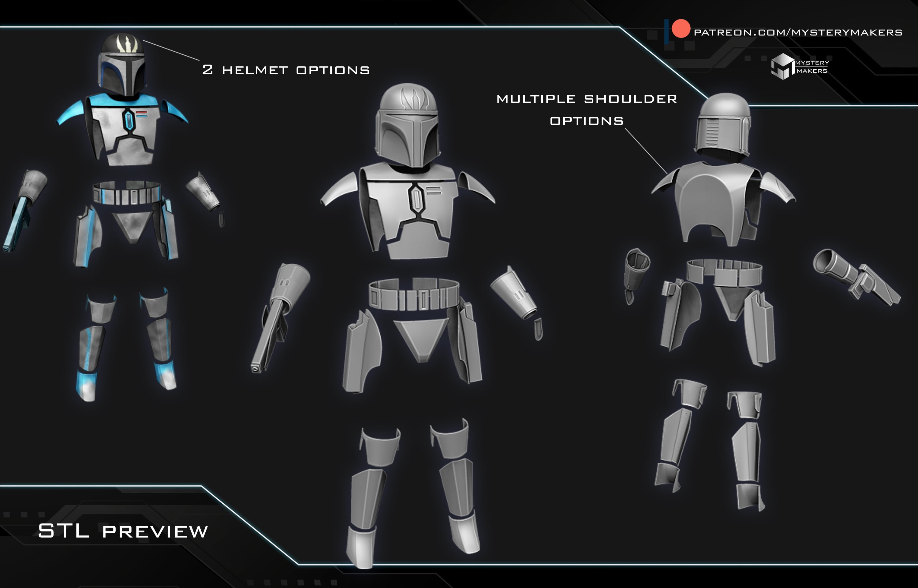 Animated Deathwatch armor 3d model