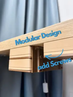 Modular Under Desk Drawer | 4×2 Gridfinity | Push-Push Lock 3d model