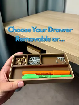 Modular Under Desk Drawer | 4×2 Gridfinity | Push-Push Lock 3d model