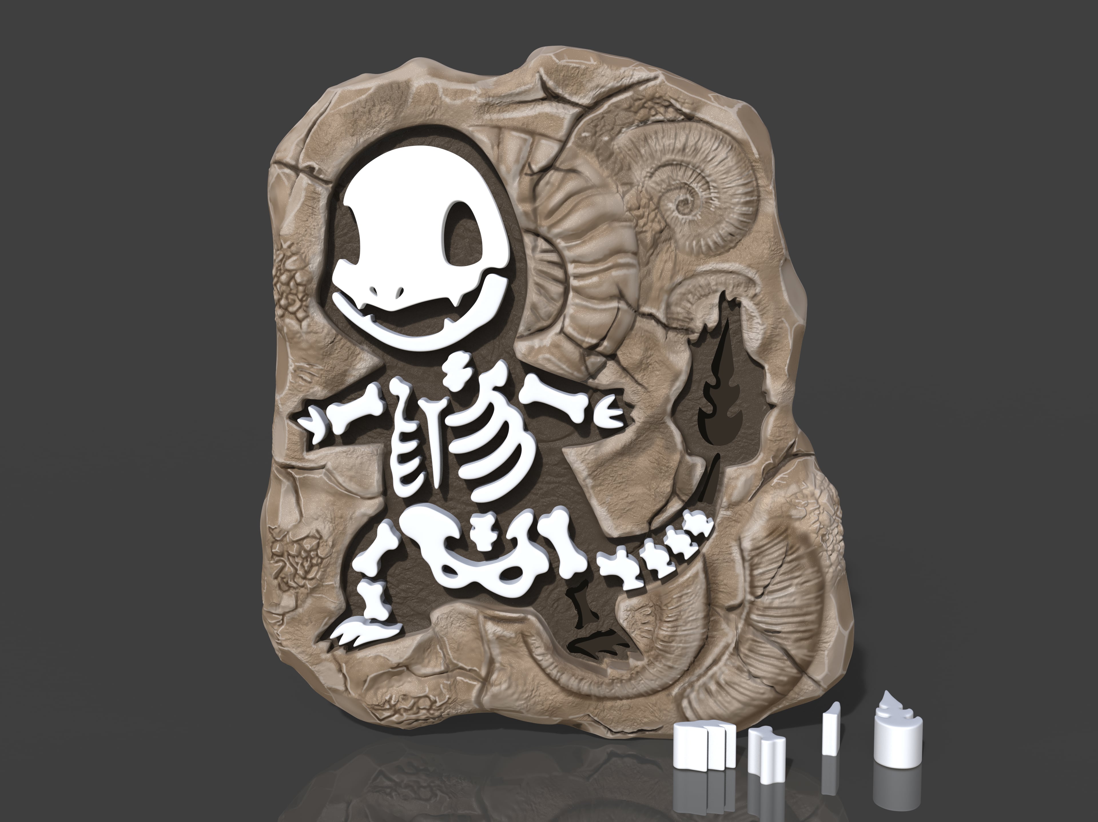 Poke Fossil Puzzle Charmander 3d model