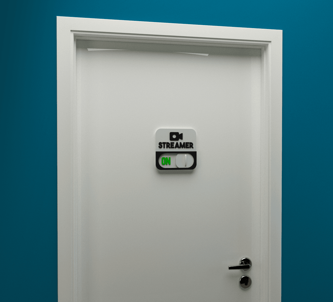 STREAMER DOOR PLATE - ON AND OFF 3d model