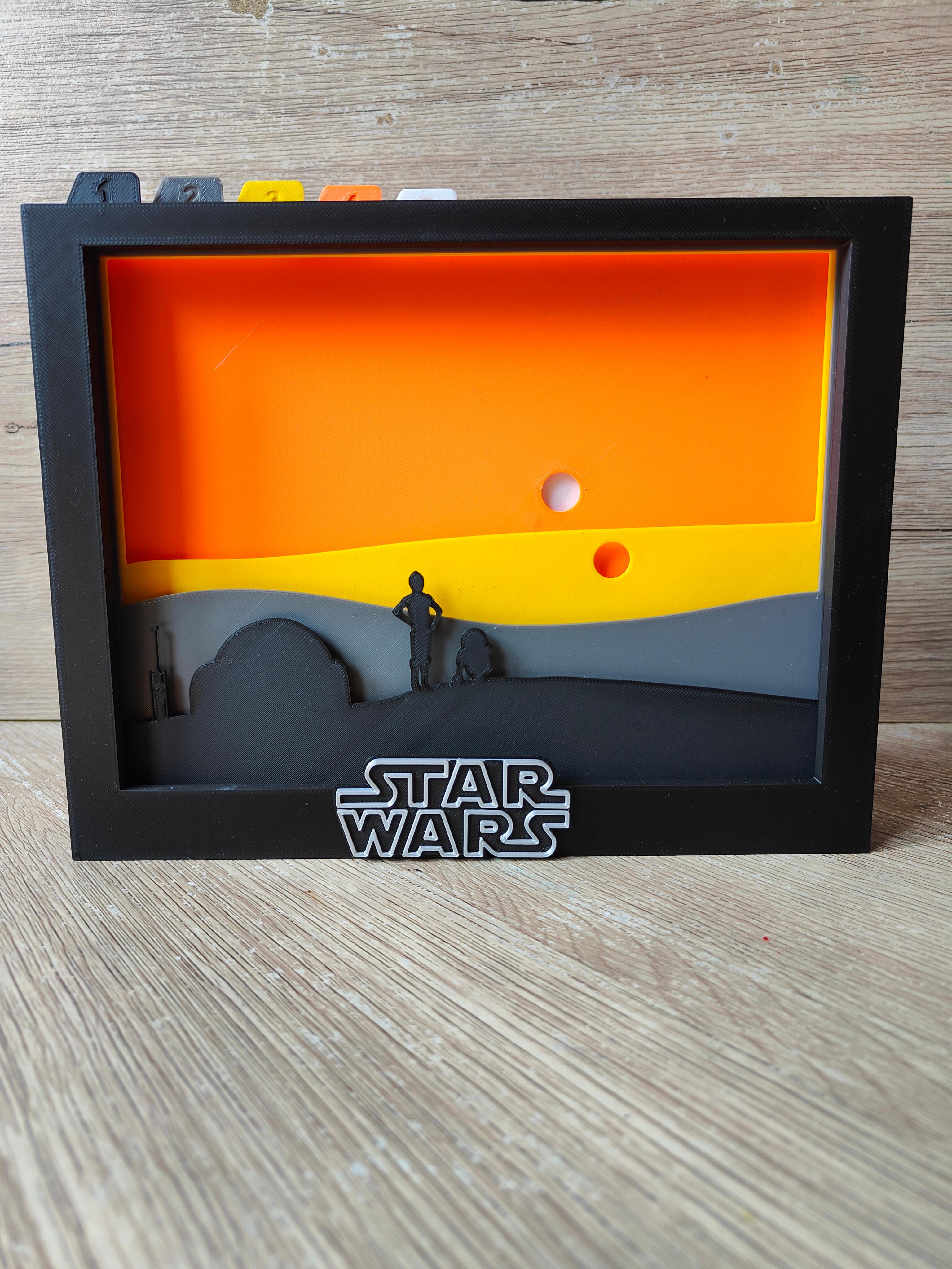 Star Wars Tatooine Shadow Box (A) 3d model