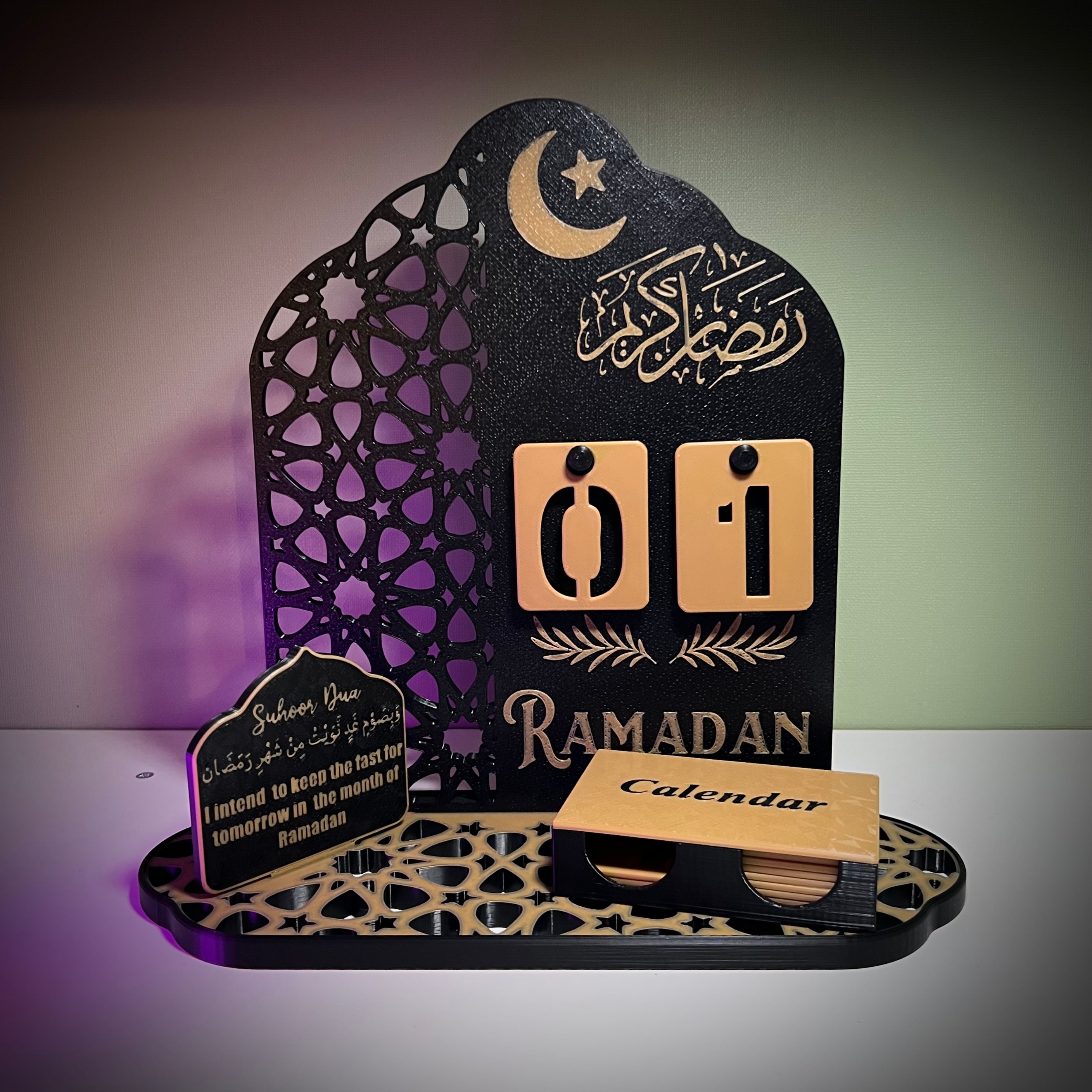 Ramadan Countdown Calendar – Elegant Islamic Decor 3d model