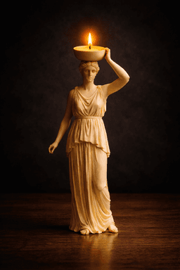 Greek Goddess Candle Holder STL 3d model