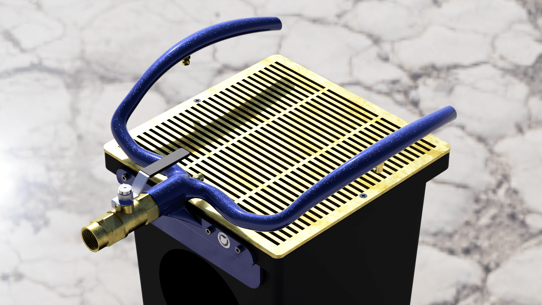 Catch Basin Foot Rinse Station - Top Left Down - 3d model
