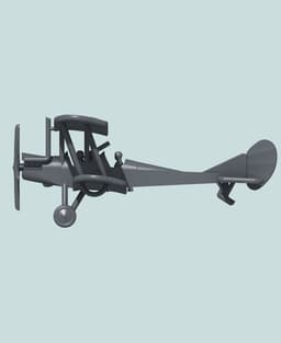 1:144 R.A.F. B.E.2c (Mid-production) 3d model