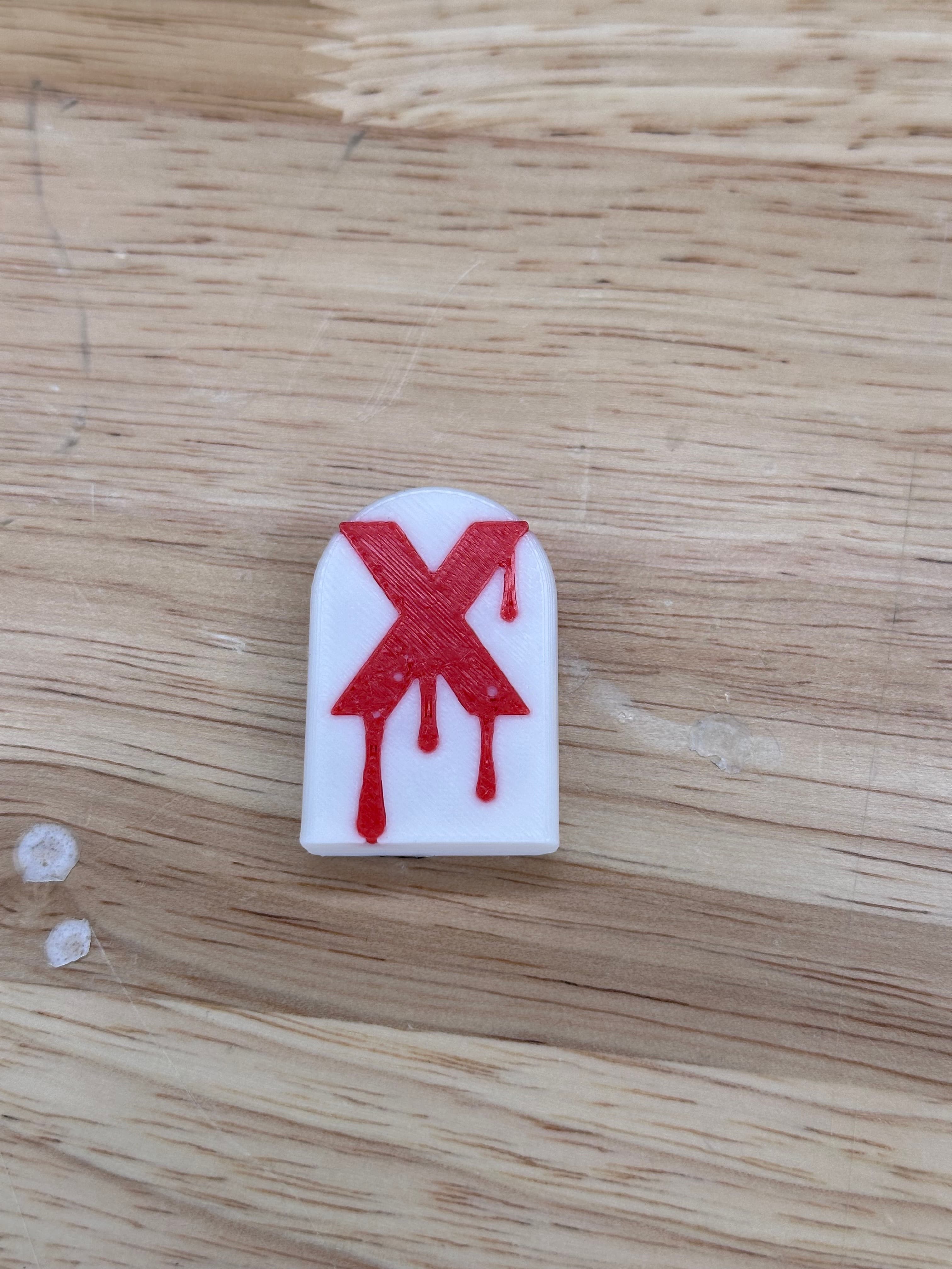 Ghoulishly Great: Multi-Color Halloween Headstone Fridge Magnets X 3d model