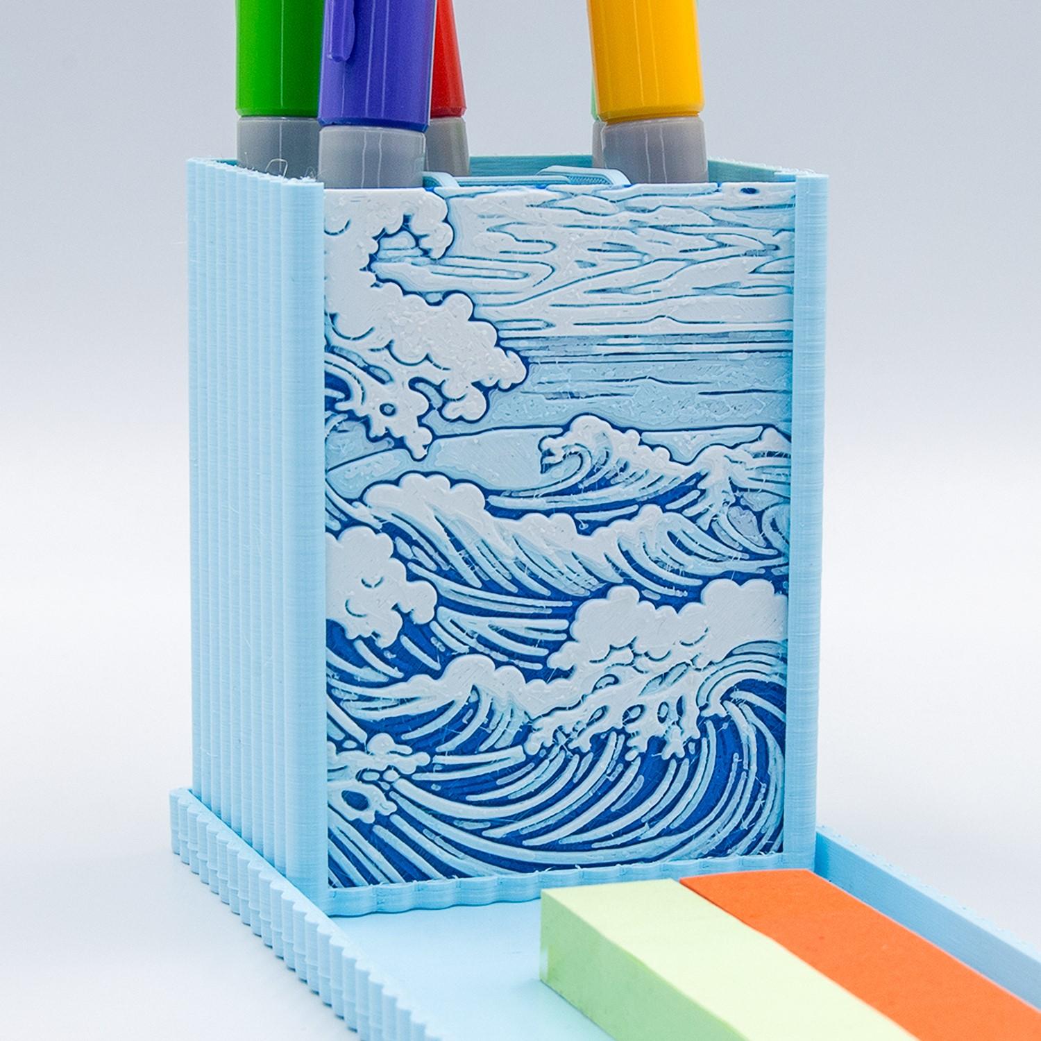 Wave Pen Holder 3d model