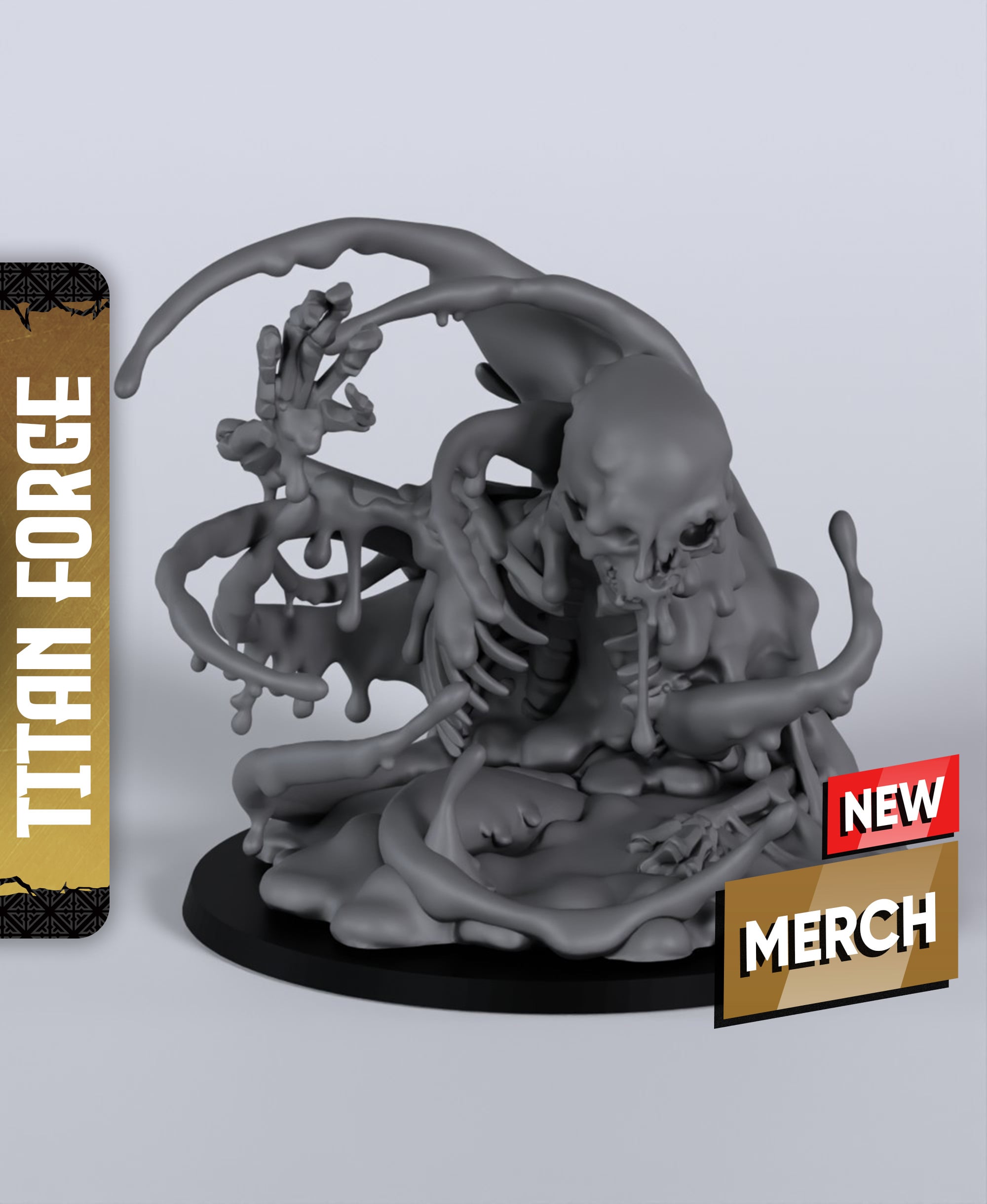 Anihilation Blob - With Free Dragon Warhammer - 5e DnD Inspired for RPG and Wargamers 3d model