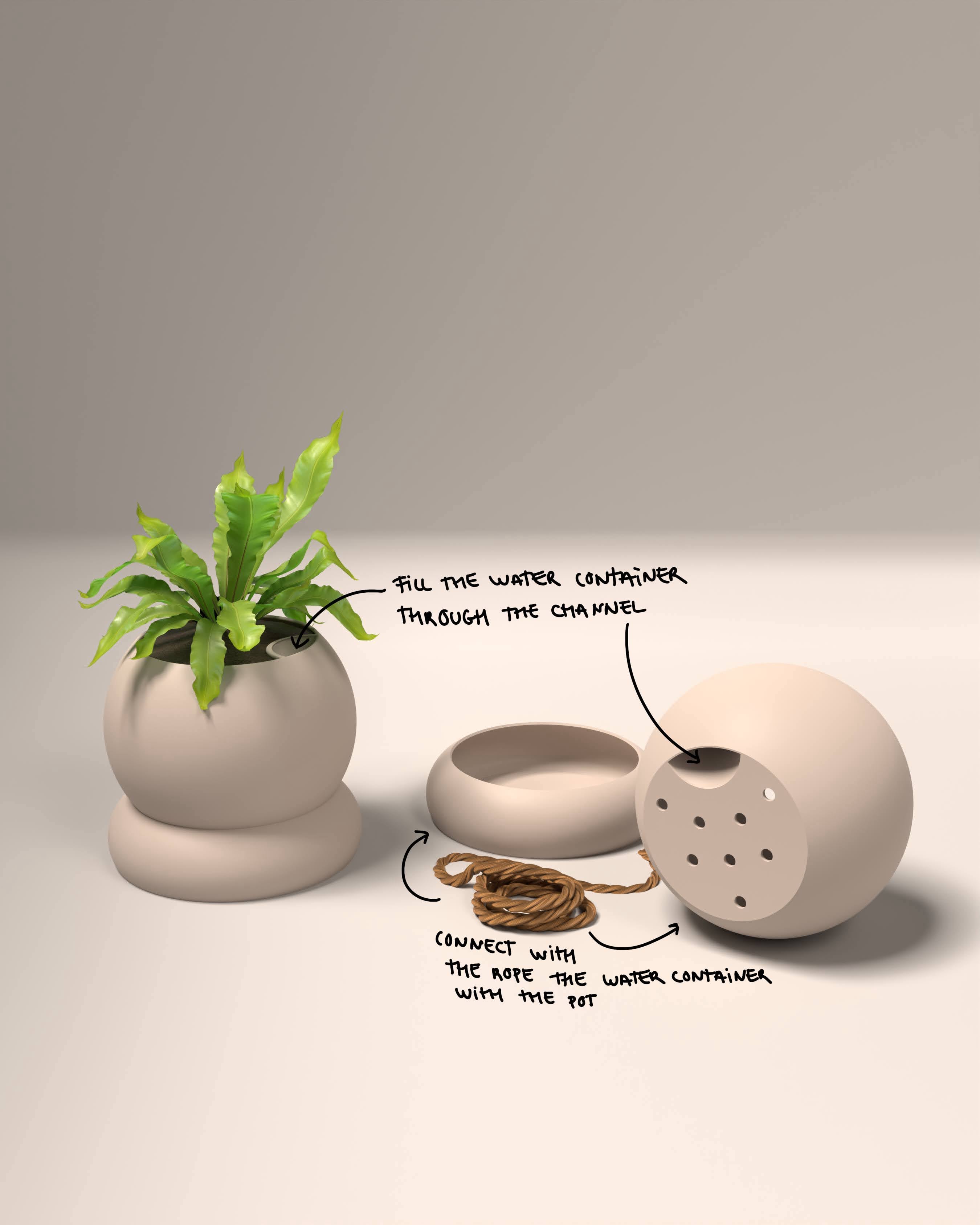 Self-Watering Ball 3d model