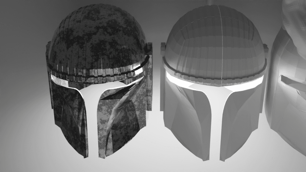 Custom Mandolorian knight helmet 3d model