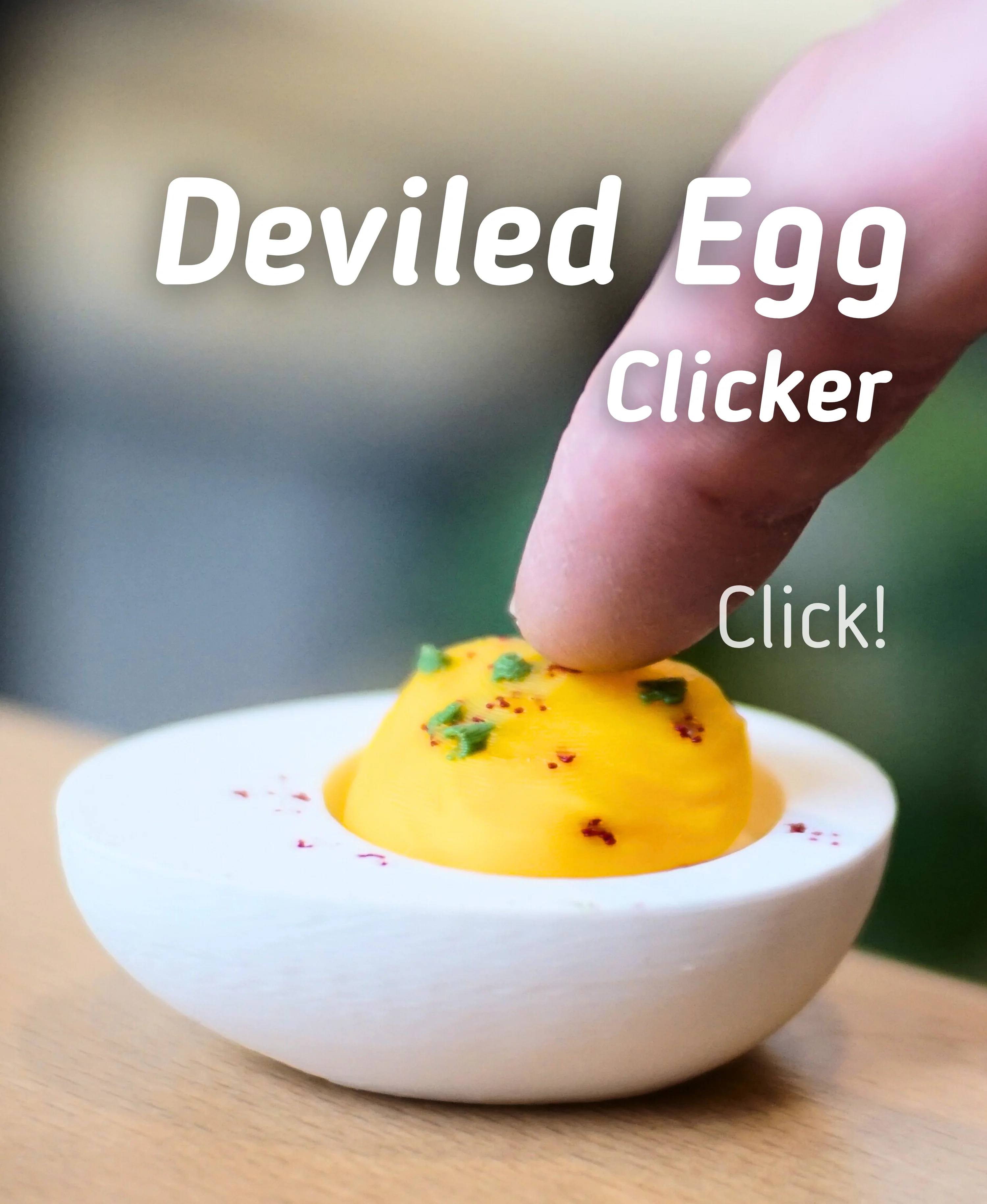 Ludo Deviled Egg clicker - Egg Fidget Clicker - 3d Printed Ludo Fidget toy 3d model
