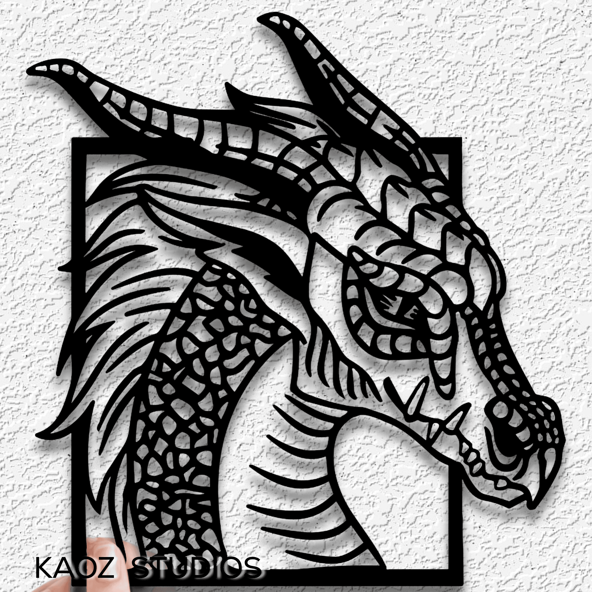 dragon wall art fantasy wall decor dungeon decoration 3d model