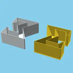 Sigma symbol, nestable box (v1) 3d model