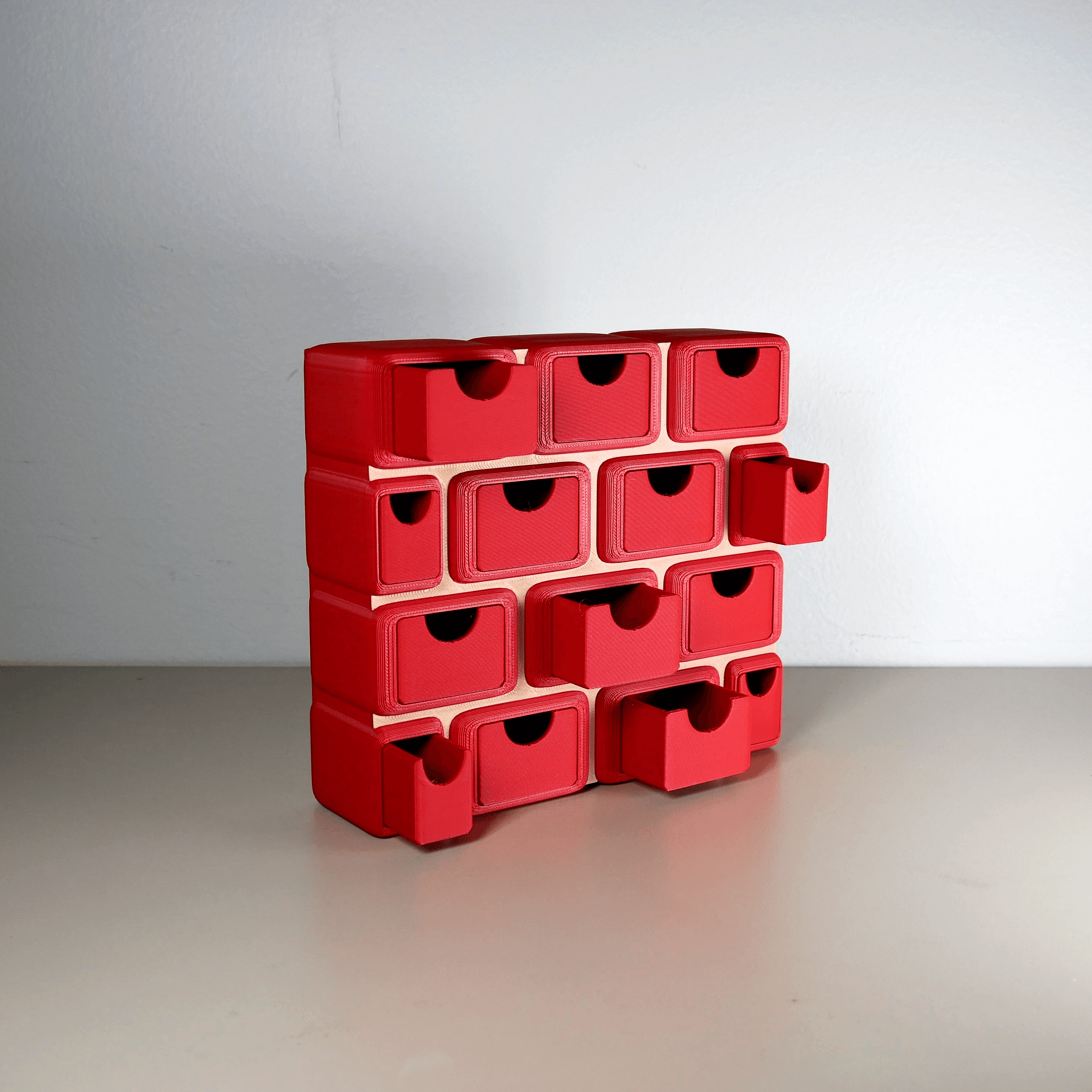 Brick Wall Drawer Desk Tidy 3d model